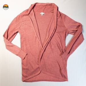 Ella Moss Cardigan Sweater Brown Long Sleeve Open Front Women's Size Large